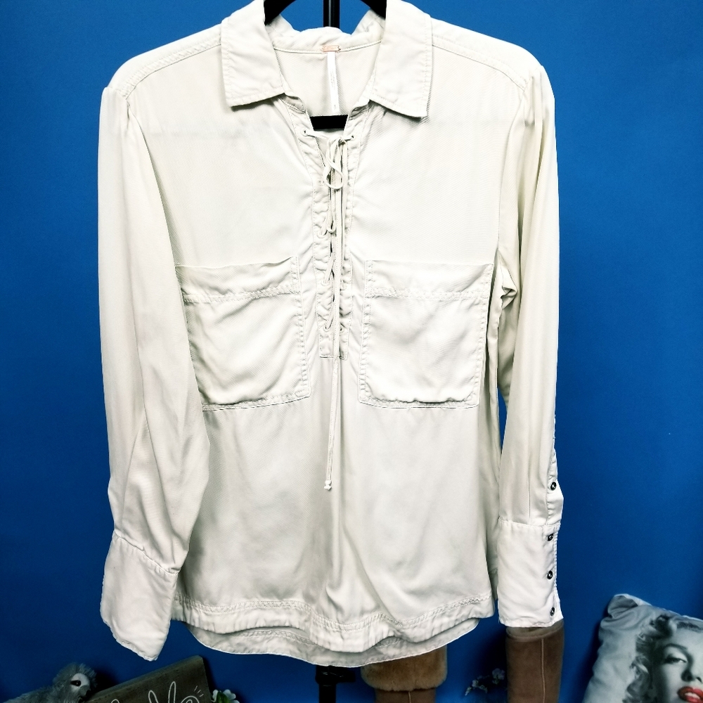 Free People tie up long sleeve